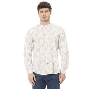 Baldinini Trend Beige Cotton Long Sleeve Men's T-Shirt